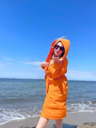 %100 Pamuklu Kapüşonlu Unisex Havlu Peştemal Bornoz