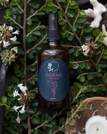 BACH FLOWERS COURAGE Body Spray, Herlindes Flower Power