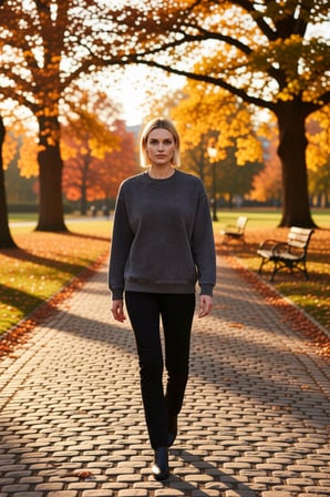 Kadın Bisiklet Yaka Düşük Kol Eskitme Efektli Regular Sweatshirt Fonksiyonel Dayanıklı Şık