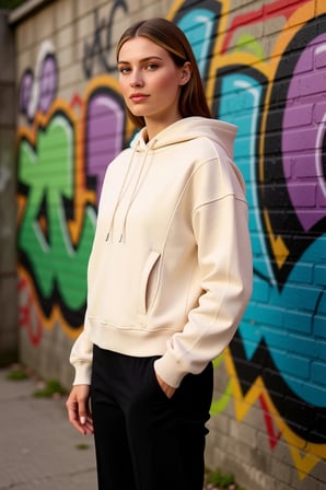 Kadın Kapüşonlu Düşük Kol %100 Pamuk Sweatshirt Fonksiyonel Dayanıklı Kaliteli Konforlu Şık