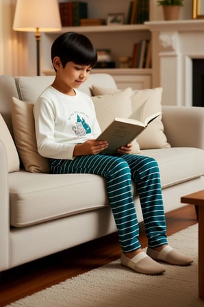 Unisex Çocuk Bisiklet Yaka Standart Kol Uzun Kollu Regular Kalıp Pijama Takımı Estetik %100 Pamuk