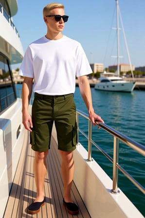 Erkek Şort Slim Fit Kargo Cepli Gabardin Dokuma Normal Bel Boru Paça Düz Kesim Yazlık Spor