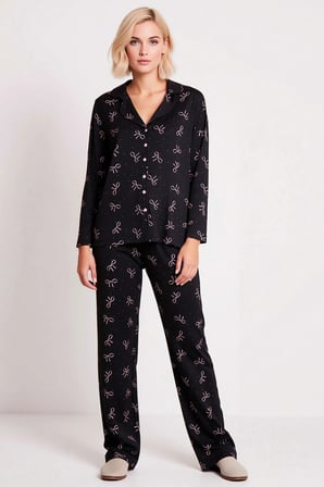 Kadın Gömlek Yaka Standart Kol Regular Kalıp Pijama Takımı Fonksiyonel Kaliteli %100 Pamuk