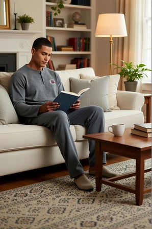 Erkek Bisiklet Yaka Standart Kol Regular Fit Örme Büyük Beden Pijama Takımı Fonksiyonel Şık