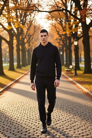 Erkek Kapüşonlu Standart Kol Ottoman Dokuma Regular Kalıp Sweatshirt Fonksiyonel Dayanıklı