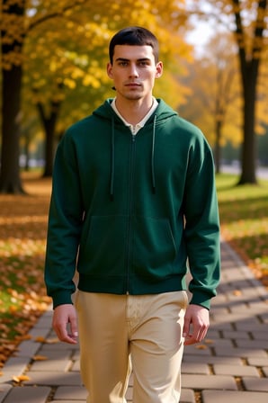 Erkek Kapüşonlu Düşük Kol Fermuarlı Oversize Kalıp Sweatshirt Fonksiyonel Dayanıklı Modern