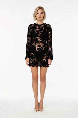 Kadın Ajurlu Dokuma Bisiklet Yaka Kolsuz Bodycon Midi Plaj Elbisesi %100 Pamuk Günlük Rahat Modern