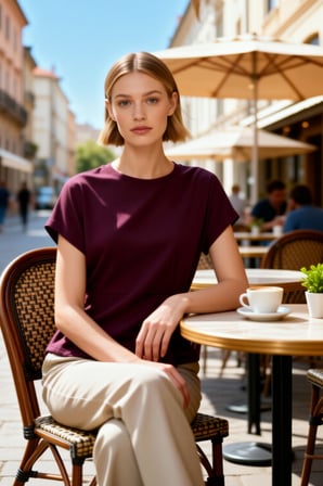 Kadın T Shirt Kayık Yaka Kısa Kol Relaxed Rahat Kalıp Büzgülü Düz Desen Örme Yumuşak