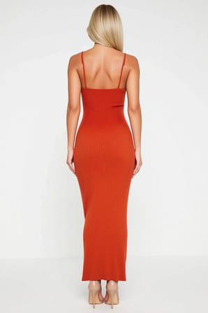 Kadın Boy Bodycon Elbise V Yaka İnce Askılı Kolsuz Ribana Örgü Triko Düz Modern
