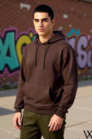 Erkek Kapüşonlu Düşük Kol Uzun Kollu Oversize Kalıp Sweatshirt Fonksiyonel Dayanıklı Rahat