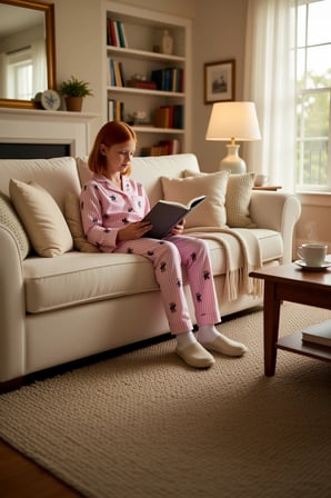 Kız Çocuk Gömlek Yaka Standart Kol Regular Kalıp Örme Çizgili Pijama Takımı