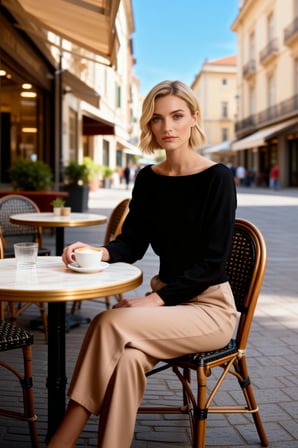 Kadın Örme Bluz Kayık Yaka Uzun Kol Fitted Kalıp Peplum Bel Detaylı Yumuşak Dokulu Estetik