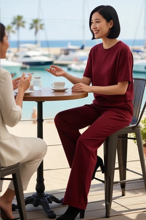Kadın Büyük Beden Relaxed Kesim Kısa Kollu Bisiklet Yaka Ribana Örme Takım Rahat Günlük Modern Şık