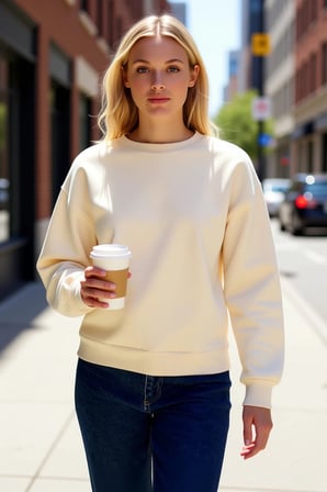 Kadın Bisiklet Yaka Düşük Kol Regular Kalıp Örme Sweatshirt Fonksiyonel Dayanıklı Kaliteli