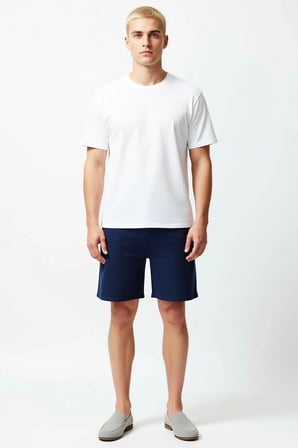 Erkek Büyük Beden Şort Regular Kesim Normal Bel Düz Desen Örme Kumaş Boru Paça Yazlık Spor