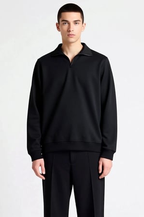 Erkek Dik Yaka Standart Kol Regular Kalıp Sweatshirt Fonksiyonel Dayanıklı Kaliteli Modern