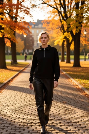 Kadın Polo Yaka Düşük Kol Fermuarlı Regular Kalıp Örme Sweatshirt Fonksiyonel Dayanıklı Şık