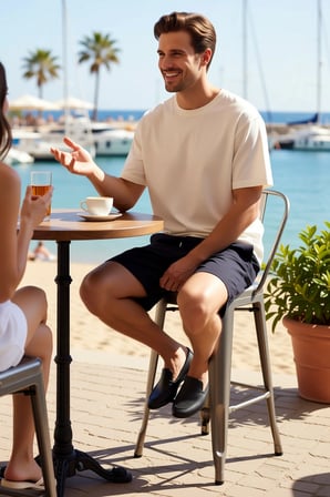 Erkek Şort Regular Kesim Normal Bel Yazı Baskılı Örme Kumaş Boru Paça Detaylı Yazlık Günlük Giyim