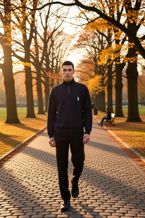 Erkek Dik Yaka Standart Kol Selanik Oversize Kalıp Sweatshirt Fonksiyonel Dayanıklı Modern