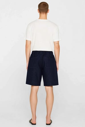 Erkek Şort Bermuda Denim Kumaş Normal Bel Kesim Geniş Paça Kısa Boy Rigid Dokuma Şık