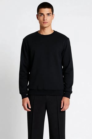 Erkek Bisiklet Yaka Standart Kol Regular Kalıp Sweatshirt Fonksiyonel Dayanıklı Kaliteli Şık