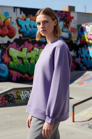 Kadın Bisiklet Yaka Reglan Kol Düz Örme Sweatshirt Fonksiyonel Dayanıklı Kaliteli Konforlu