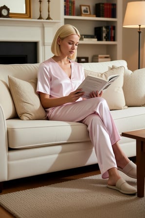Kadın V Yaka Kısa Kol Saten Dokuma Regular Kalıp Pijama Takımı Fonksiyonel Dayanıklı Rahat