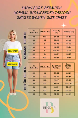 Kadın Bermuda Yüksek Bel Geniş Paça Cep Detaylı Bağcıklı Bağcık Düz Desen Denim Rigid Kısa