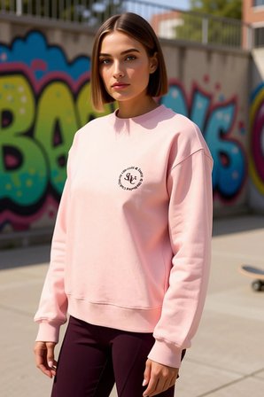 Kadın Bisiklet Yaka Düşük Kol %100 Pamuk Sweatshirt Fonksiyonel Dayanıklı Kaliteli Estetik