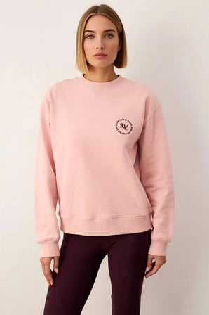 Kadın Bisiklet Yaka Düşük Kol %100 Pamuk Sweatshirt Fonksiyonel Dayanıklı Kaliteli Estetik