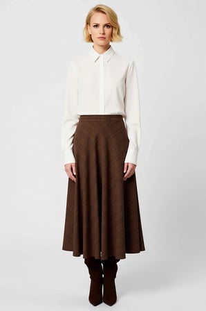Kadın Dokuma Çan Maxi Etek Hayvan Desenli %65 Polyester %33 Viskoz %2 Elastan Fonksiyonel Şık