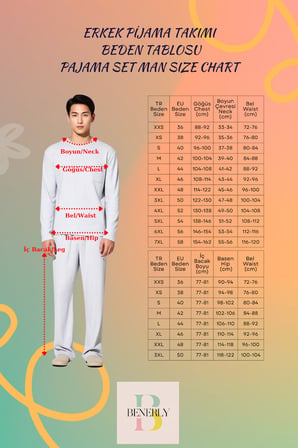 Erkek Bisiklet Yaka Uzun Kol Regular Fit Geyik Baskılı Pijama Takımı Fonksiyonel %100 Pamuk