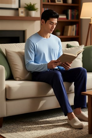 Erkek Regular Fit Örme Bisiklet Yaka Standart Kol Pijama Takımı Fonksiyonel Şık %100 Pamuk