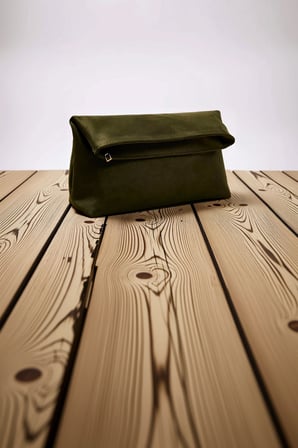 Kadın Katlanabilir Kapaklı Fermuarlı Düz Desenli Kompakt Yapılı El Çantası Clutch Modeli Aksesuar