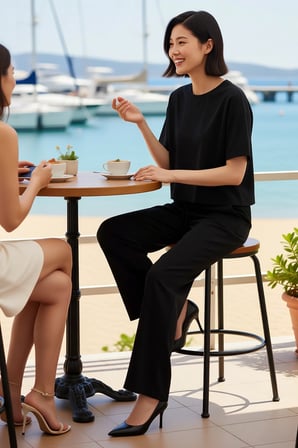 Kadın Büyük Beden Relaxed Kesim Kısa Kollu Bisiklet Yaka Ribana Örme Takım Rahat Günlük Modern Şık