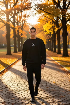 Erkek Bisiklet Yaka Standart Kol Oversize Kalıp Hayvan Desenli Sweatshirt Fonksiyonel Spor
