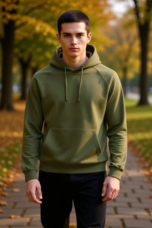 Erkek Kapüşonlu Reglan Kol Düz Kesim Sweatshirt Fonksiyonel Dayanıklı Kaliteli Konforlu Şık