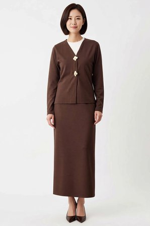 Kadın Büyük Beden Uzun Kollu Düğme Detaylı İnterlok Örme Takım 2XL Rahat Kesim Günlük Modern Şık