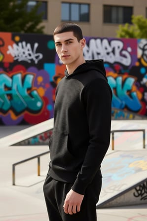 Erkek Kapüşonlu Standart Kol Ottoman Dokuma Regular Kalıp Sweatshirt Fonksiyonel Dayanıklı