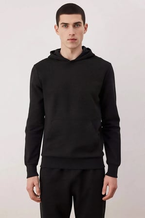 Erkek Kapüşonlu Standart Kol Ottoman Dokuma Regular Kalıp Sweatshirt Fonksiyonel Dayanıklı