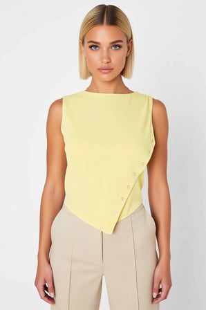 Kadın Bluz Crop Kayık Yaka Kolsuz Fitted Kalıp Vücuda Oturan Örme Düz Desen Penye Süprem