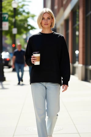 Kadın Bisiklet Yaka Düşük Kol Oversize Uzun Kollu Örme Sweatshirt Fonksiyonel Dayanıklı Şık