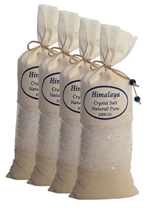 Himalaya Tuzu 4 Kg. Bez Torbada (1kg.x4ad.) Iri Taneli Beyaz Renk Himalaya Orijinal Tuz