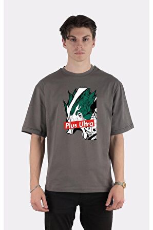 Füme %100 Pamuk Bisiklet Yaka Oversize T-shirt Go Beyond
