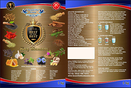 Beautiful Food Best – Kuru Kuş Maması Kuş Yemi 1 Kg.