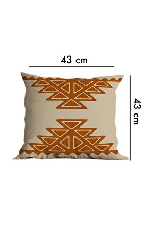 Modern Tasarım Çift Tarafı Baskılı 43x43 Dekoratif 4'lü Koltuk Yastık Kılıfı Kırlent Kılıfı Seti
