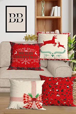 6’li Yılbaşı Desenli, Dikdörtgen, Çift Tarafı Dijital Baskı, Yastık kılıfı,Kırlent Kılıfı, Fermuarlı