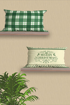 6’li Yılbaşı Desenli, Dikdörtgen, Çift Tarafı Dijital Baskı, Yastık kılıfı,Kırlent Kılıfı, Fermuarlı