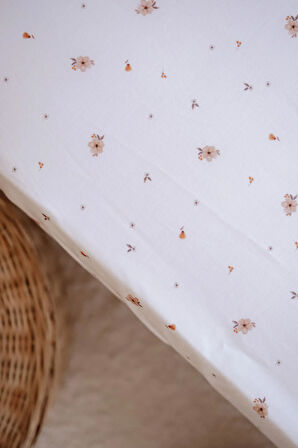Bebek Boy Lastikli Çarşaf Seti | Tiny Boho Florals