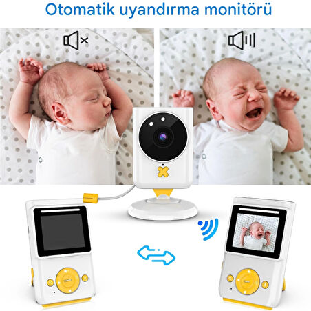 Bebek Monitörü, Kamera ve Sesli, HD Video Bebek Monitörü Ekranlı, Gece Görüşü, Yeni Anneler İçin